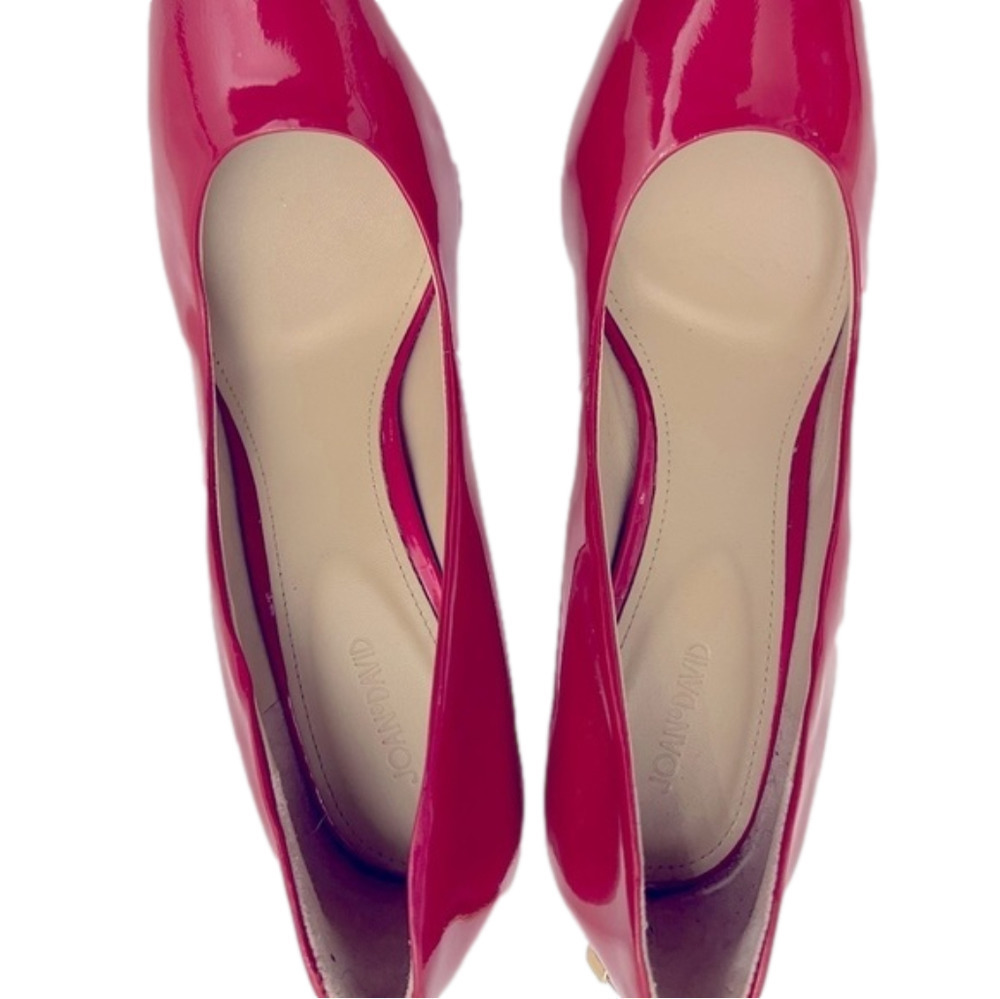 JOAN And David Vero Cupid Zipper Back Pump Heels- RED